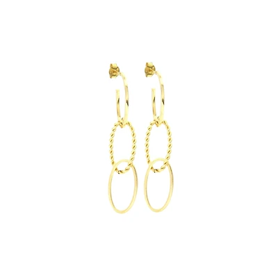 HOOPS EARRINGS 10K YELLOW GOLD.