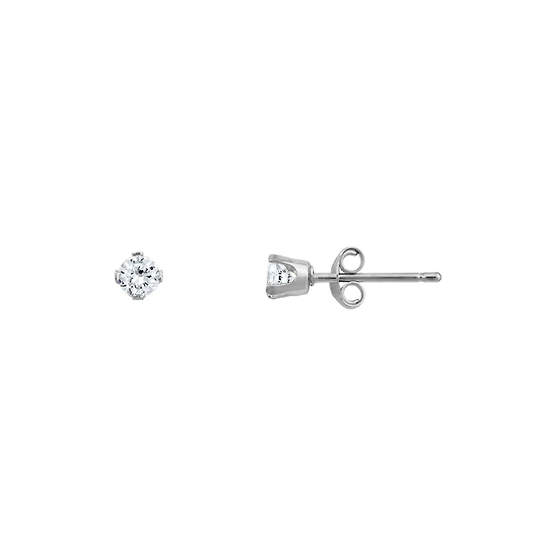 10K WHITE GOLD EARRINGS