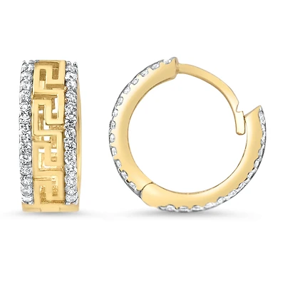 ZIRCONS SET HOOP EARRINGS