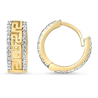 ZIRCONS SET HOOP EARRINGS