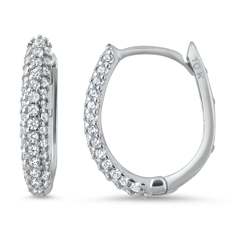 ZIRCONS SET HOOP EARRINGS