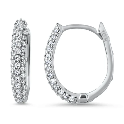 ZIRCONS SET HOOP EARRINGS