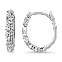 ZIRCONS SET HOOP EARRINGS