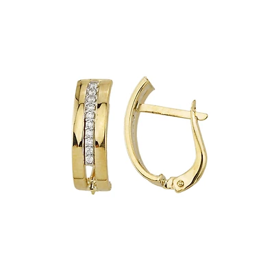 10K 2 TONE GOLD EARRINGS