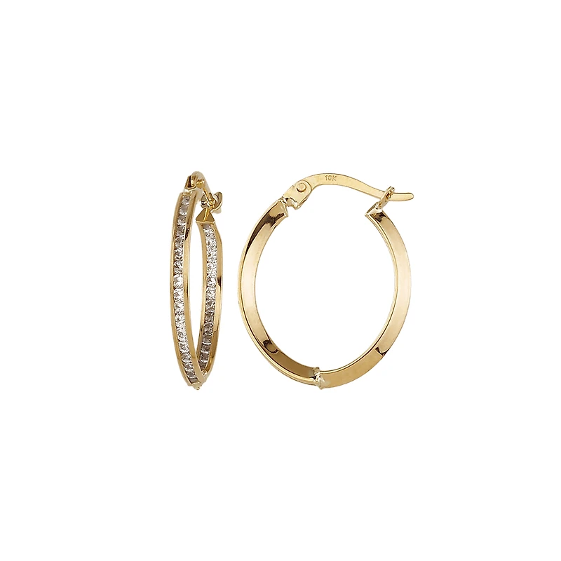 10K YELLOW GOLD HOOPS - 17MM