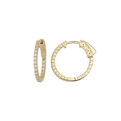 10K YELLOW GOLD HOOPS - 20MM