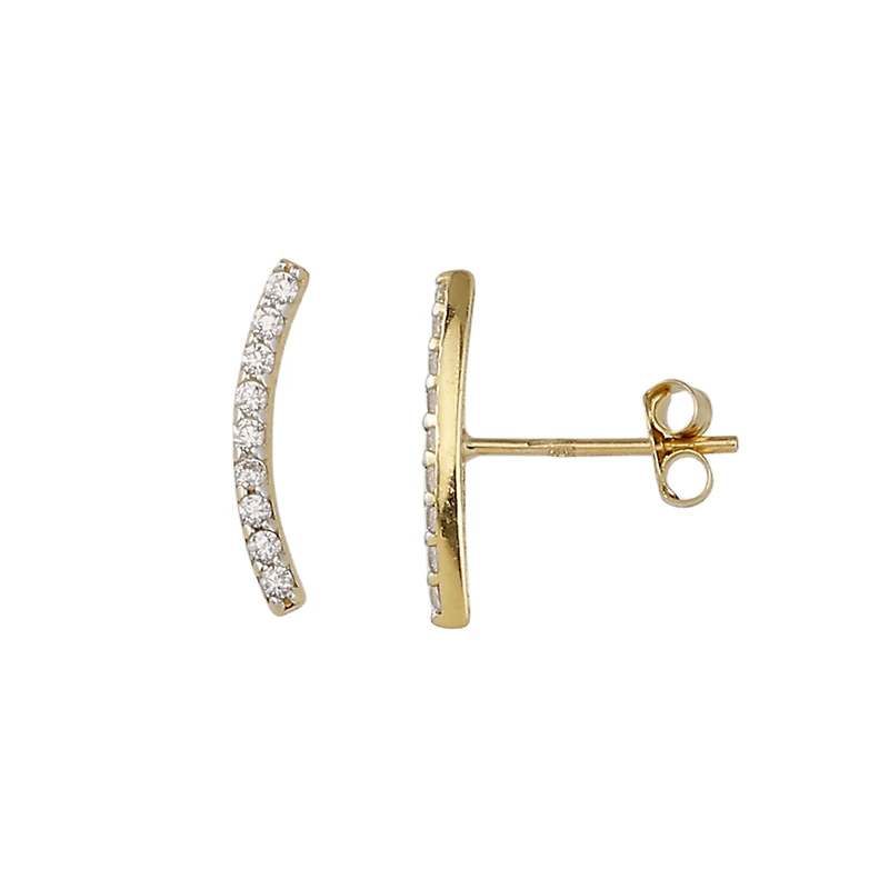 BOUCLES D'OREILLES EN OR JAUNE 10K