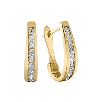10K GOLD EARRINGS (DIAMONDS 1 CT