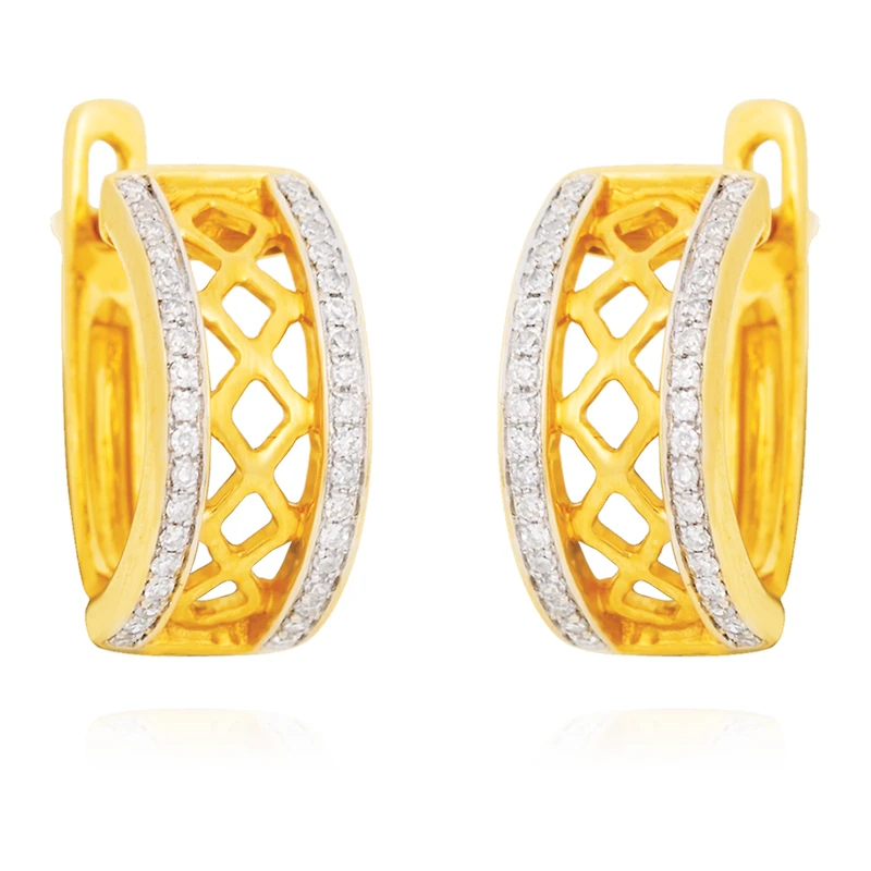 YELLOW GOLD HOOPS FOR WOMEN