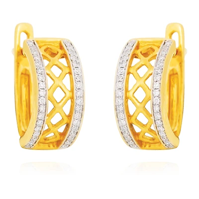 YELLOW GOLD HOOPS FOR WOMEN