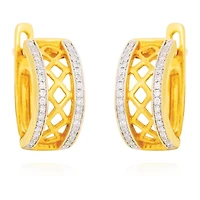 YELLOW GOLD HOOPS FOR WOMEN