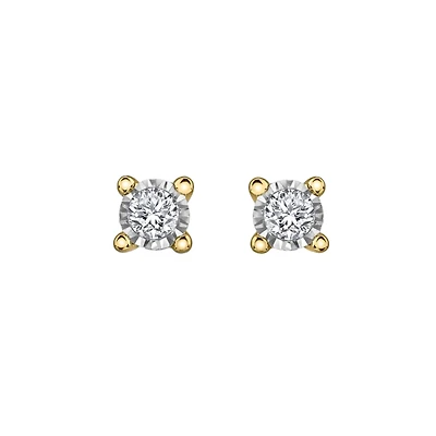 10K 2 TONES GOLD EARRINGS