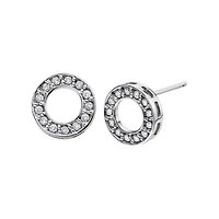 BOUCLES D'OREILLE OR BLANC 10K