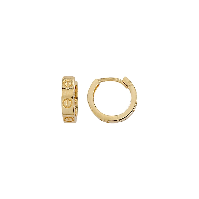 10K YELLOW GOLD EARRINGS 8MM