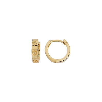 10K YELLOW GOLD EARRINGS 8MM