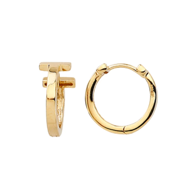 BOUCLES D'OREILLES OR 10K -12.75MM