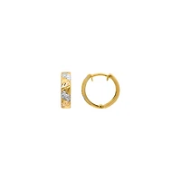 10k three-tone gold earrings
