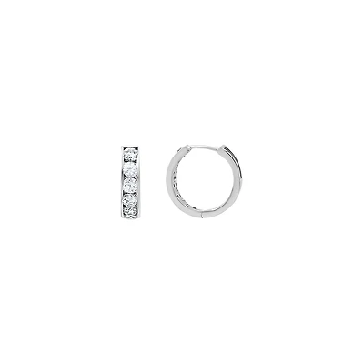 ANNEAUX OR BLANC 10K