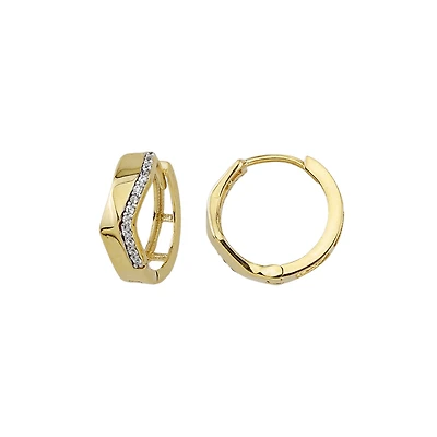 BOUCLES D'OREILLES OR JAUNE 10K