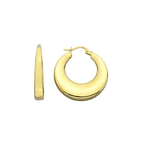 14K YELLOW GOLD HOOPS- 30X5MM