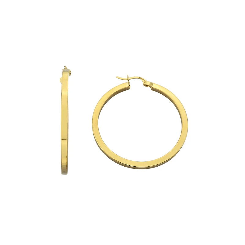 ANNEAUX OR JAUNE 14K - 35X3MM