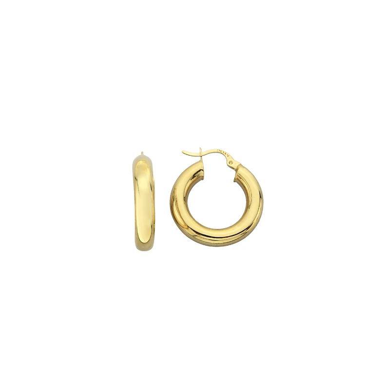 ANNEAUX OR JAUNE 14K - 15X5MM