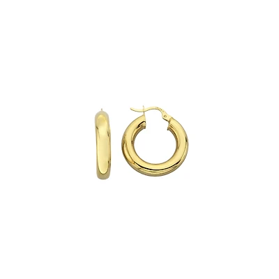 ANNEAUX OR JAUNE 14K - 15X5MM