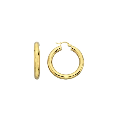 ANNEAUX OR JAUNE 14K - 25X5MM