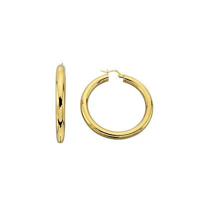 14K YELLOW GOLD HOOPS