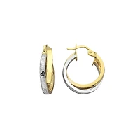 ANNEAUX OR JAUNE 14K - 15X5MM