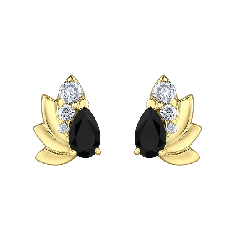 10K YELLOW GOLD EARRINGS.