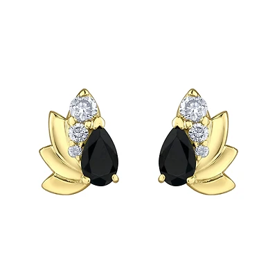 10K YELLOW GOLD EARRINGS.