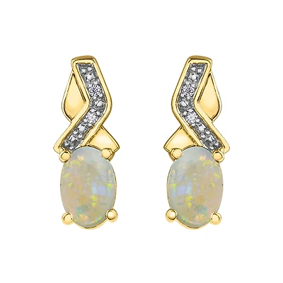 BOUCLES D'OREILLES EN OR JAUNE 10K