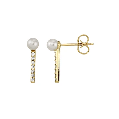 BOUCLES D'OREILLES OR JAUNE 10K