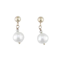 10K 2-TONE GOLD EARRINGS