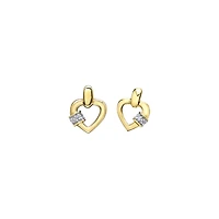BOUCLES D'OREILLES ''COEUR'' EN OR