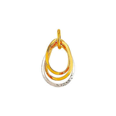10K 2 TONE GOLD PENDANT