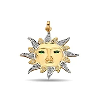 SUN PENDANT IN 10K YELLOW GOLD