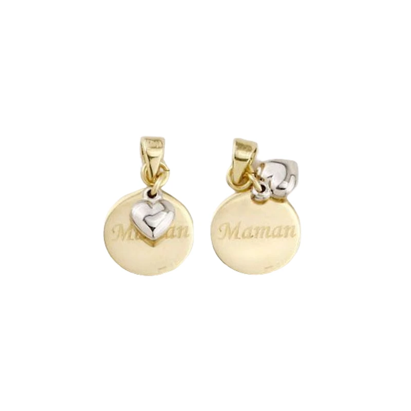 2 TONE 10K GOLD PENDANT