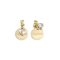 2 TONE 10K GOLD PENDANT