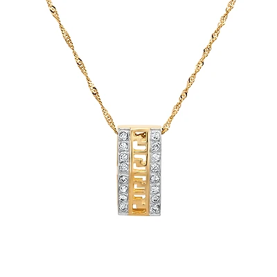 2 TONE 10K GOLD PENDANT
