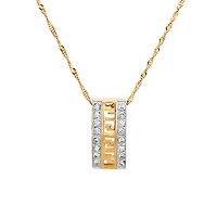 2 TONE 10K GOLD PENDANT