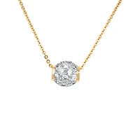 2 TONE 10K GOLD PENDANT