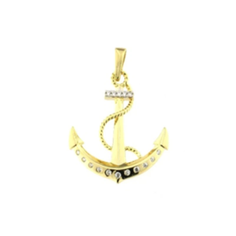 10K GOLD ANCHOR PENDANT