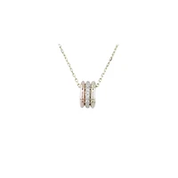 3 TONE 10K GOLD PENDANT