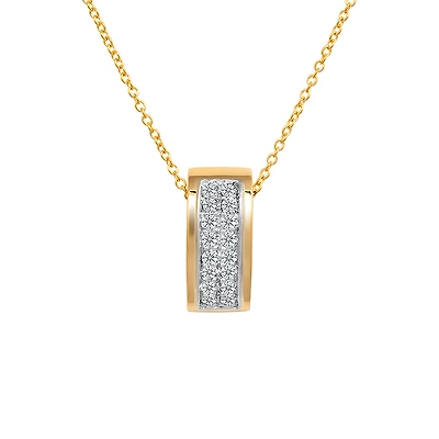 2 TONE 14K GOLD PENDANT