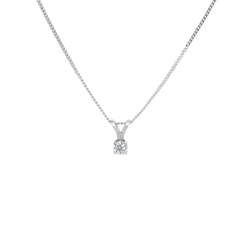 PENDENTIF OR BLANC 14K