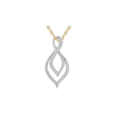 10K 2 TONE GOLD PENDANT