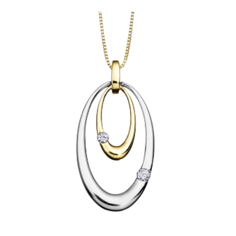 2 TONE 10K GOLD PENDANT