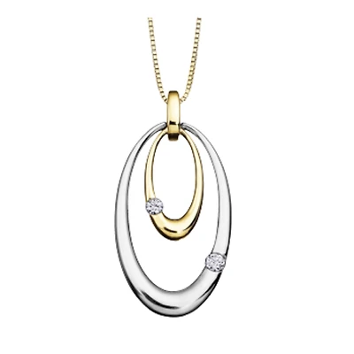 2 TONE 10K GOLD PENDANT